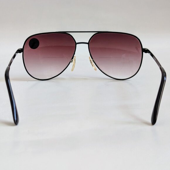 (NWT) Vintage 90's Aviator Metal Bi-Focal Reading Sunglasses (S. Black) - Picture 4 of 5